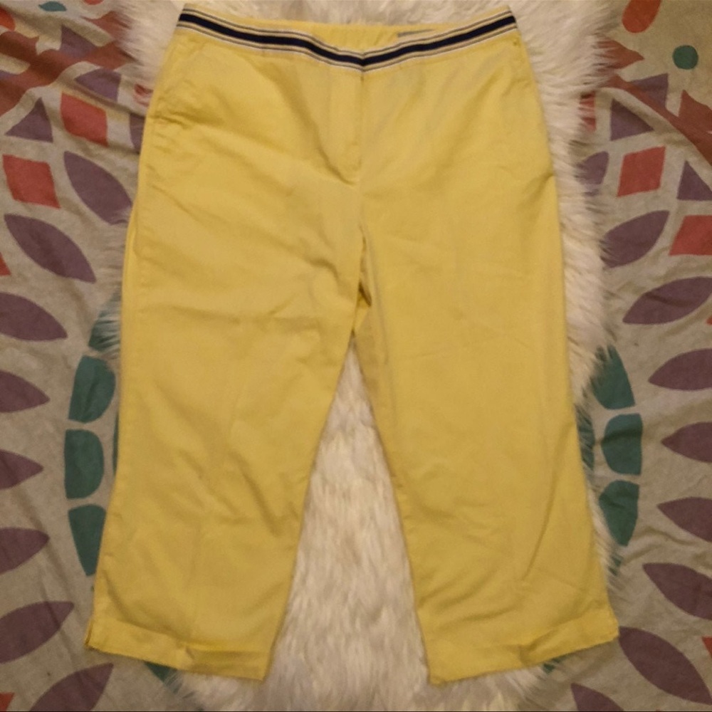 Callaway Yellow Cropped Ankle Pants